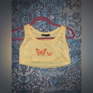 Yellow super crop top
